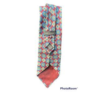 VALENTINO 100%Silk  Hand Woven in  ITALY Monochromatic Flower Print All Over Tie